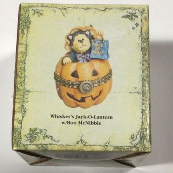 Boyds Treasure Boxes: Whisker's Jack--Lantern w/ Boo Mcnibble Style#392174 - Picture 10 of 11